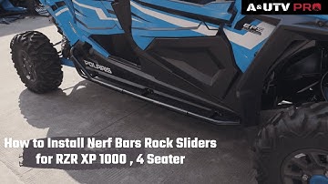 How to Install Nerf Bars Rock Sliders for RZR XP 1000 / 900/ Turbo, 4 Seater | A & UTV POR
