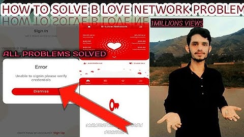 B Love Network Problems | Unable to login please verify credentials |   #youtubevideo #youtube