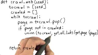 Finishing Crawl Web Solution - Intro to Computer Science