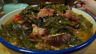 Delicious Collard Greens With Smoked Ham Hocks | How To Make