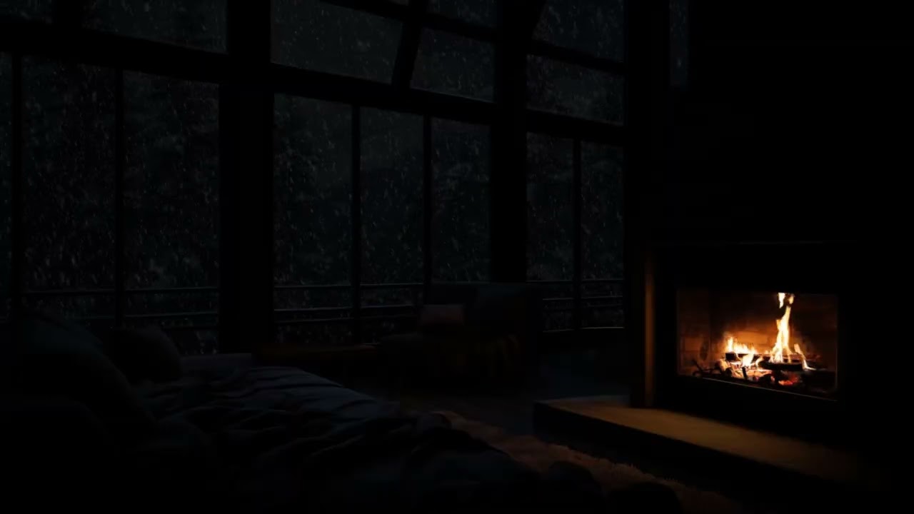24-Hour Comfort with Fireplace and Snowfall – Continuous Warmth & Calm for Sleep and Focus
