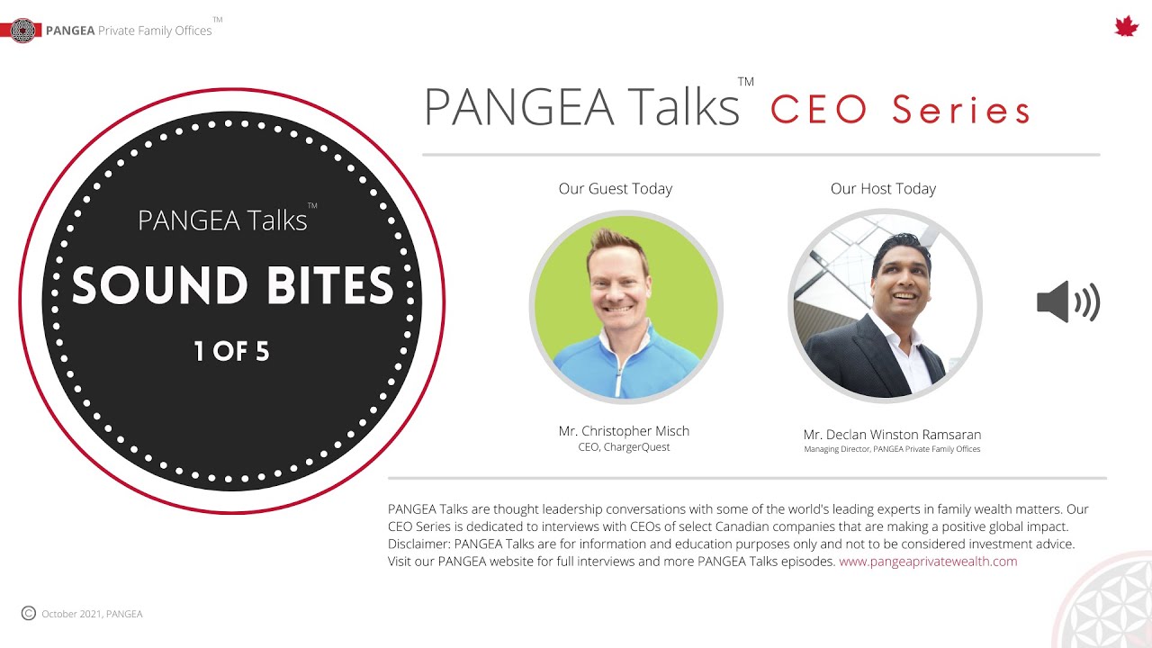 PANGEA Talks EV Fueling Stations of the Future w/ ChargerQuest CEO, Christopher Misch (1 of 5)