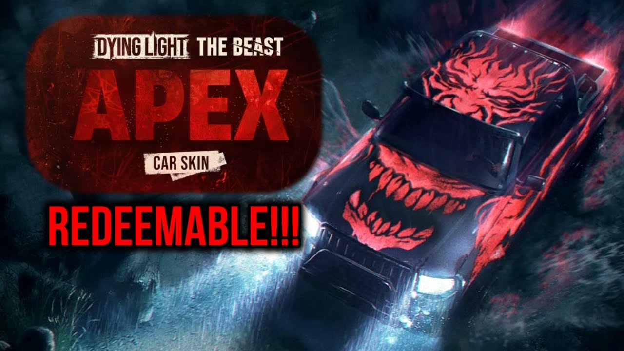 Светящийся красный скин для машины в Dying Light The Beast!!!, скин для машины Apex