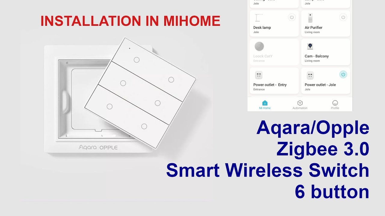 Aqara smart home  I recently bought a Xiaomi Mijia 3 gateway and a  6-button Aquara Opple switch from Aliexpress