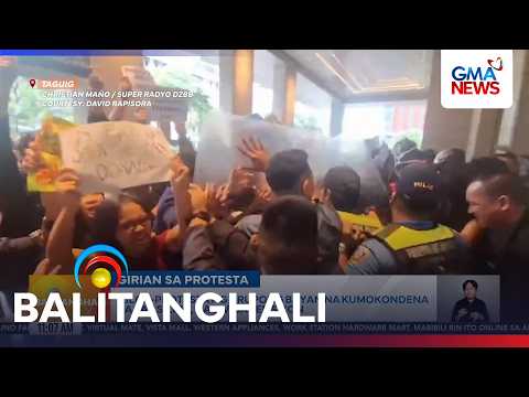 Kilos-protesta ng Grupong Bayan na kumokondena sa pax silica, nauwi sa tensiyon | Balitanghali