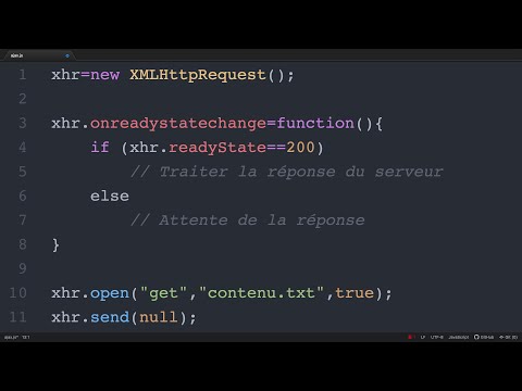 Short video - Objet XMLHttpRequest en AJAX