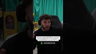 Adin Ross started FREAKING out and nearly started CRYING after he read someone’s chat USERNAME