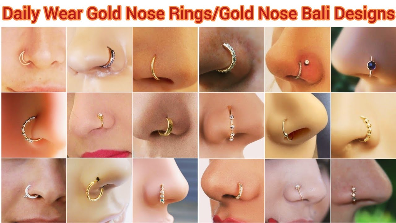 Yellow Chimes Nose Ring for Women American Diamond Nose Pin Gold –  YellowChimes