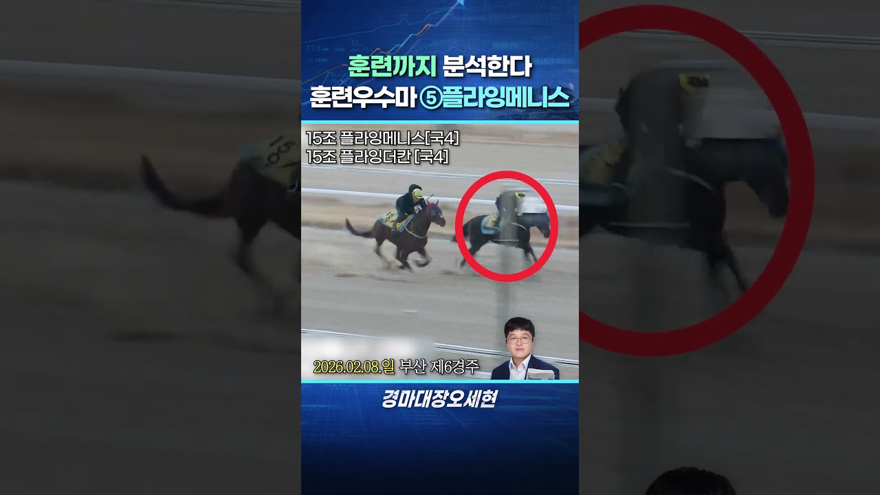 [26.02.07.일/부산 6R] 새벽훈련 우수마 '플라잉메니스'