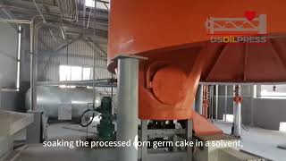 Corn germ oil processing solution -- pretreatment, solvent extraction and refining production line