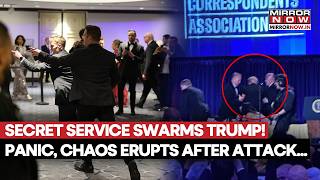 MOMENT: US Secret Service Swarms Trump After Shooter Opens Fire At WH Dinner Event| CHAOS ON CAM