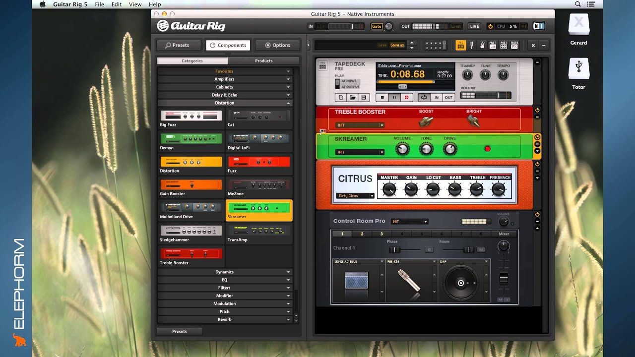 Komplete 10, Guitar Rig 5 Pro les pédales et effets YouTube