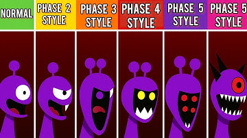 Sprunki Normal Phase 2 Style VS Phase 3 Style VS Phase 4 Style VS Phase 5 Style VS Phase 6 Style