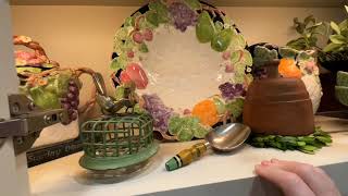 3 Thrifted Mother's Day Vignettes + Showing off my $5 Estate Sale greenware items