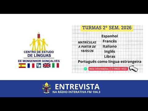 Matrículas Abertas no Centro de Estudo de Línguas