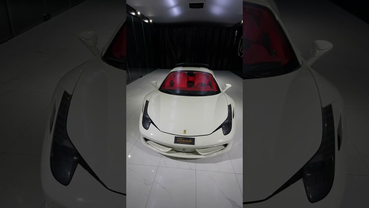 Ferrari 458 Spider in White Bianco Avus for Sale in Dubai : Dourado Luxury Car