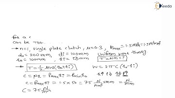 Mastering the Numerical 26: Single plate clutch| Design of Brakes and Clutches | GATE Machine Design