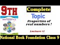 9th Class Mathematics | Properties of Real Numbers ( Addition and Multiplication ) Hs Math Horizon