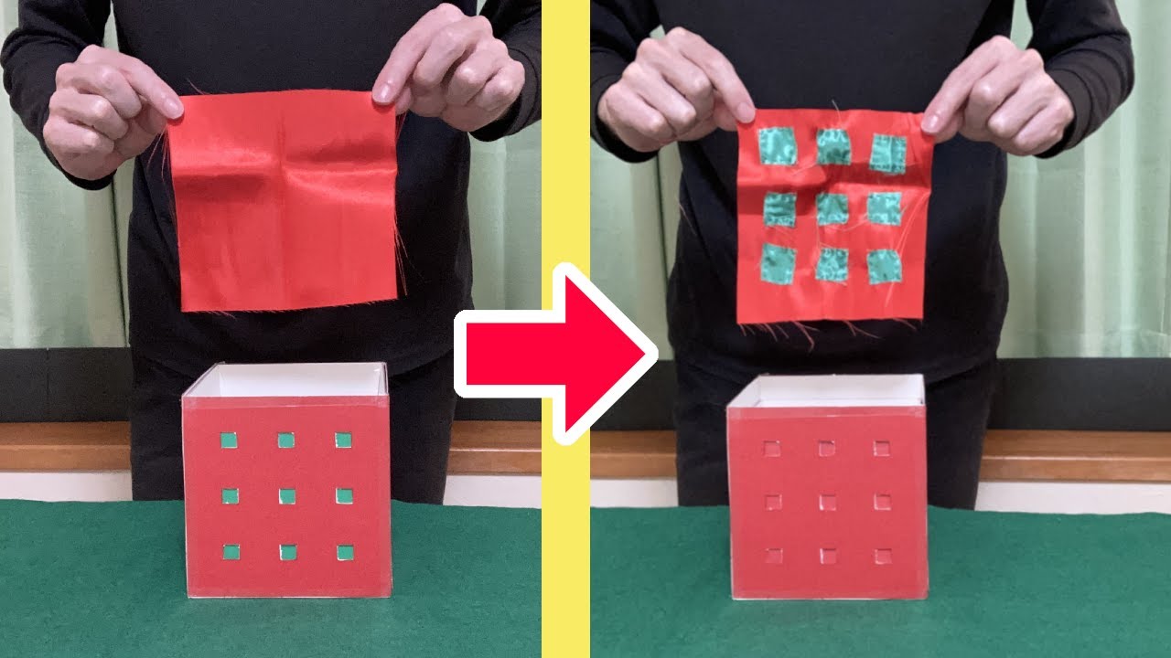 箱の模様がハンカチへ移る！？ 【マジック種明かし】Handkerchief and