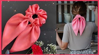 Hermoso Scrunchie de Sátin o Seda/Easy Bow Scrunchie