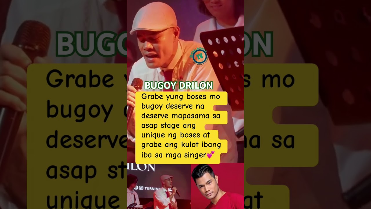 BUGOY DRILON LANG ANG MAY UNIQUE NA BOSES NA NAPAKAGANDA #bugoydrilon