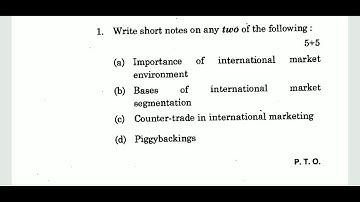 IGNOU IBO-02 INTERNATIONAL MARKETING MANAGEMENT, PGDIBO/M.COM, PREVIOUS YEAR QUESTION PAPER 2020