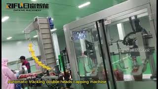 Automatic double heads tracking capping machine
