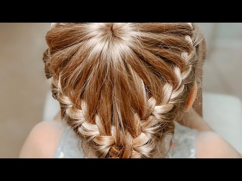 Very beautiful hairstyle for girls in a garden / Volcano Braid / Hairstyles for every day