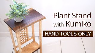 Plant Stand with Kumiko by Hand Tools