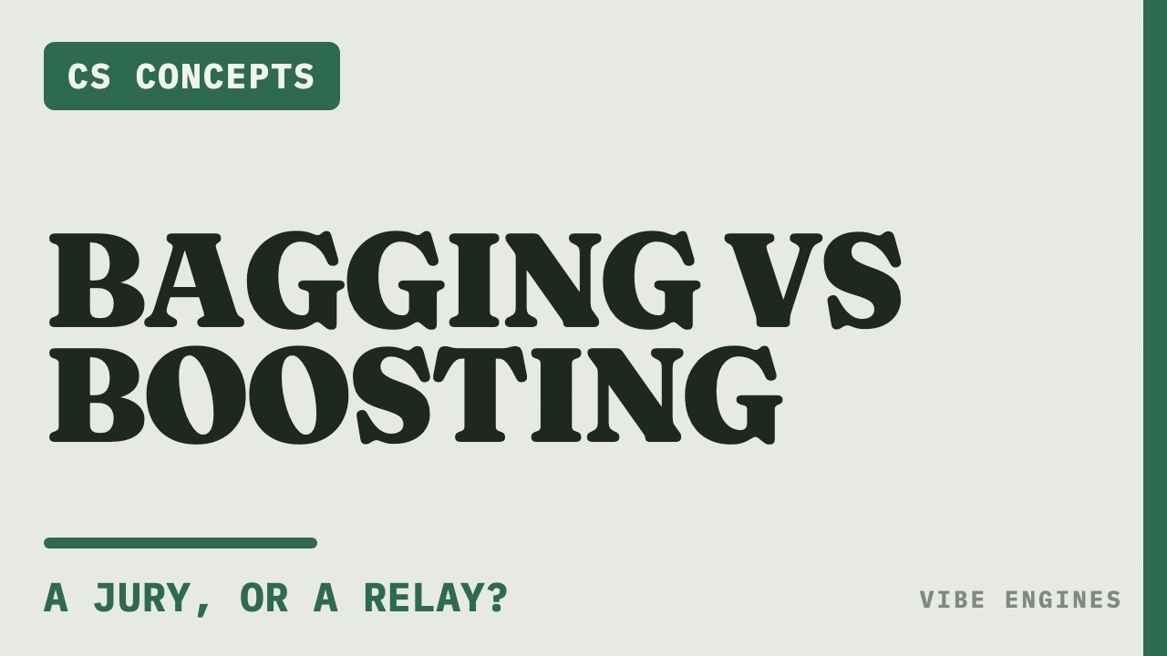 Video: Bagging vs Boosting: A Jury, or a Relay?