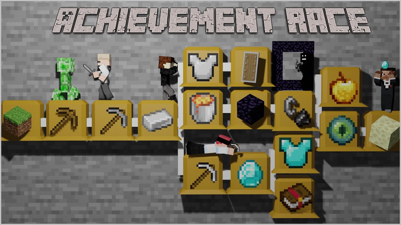Who Can Speed Run Minecraft best? Minecraft Achievement Race.