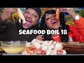 Seafood Boil 18 King Crab Legs, Tiger Shrimp, Scallops, Corn and Potatoes