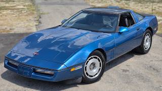 1987 Quasar Blue Metallic Corvette - Jean Shorts and New Balance shoes optional