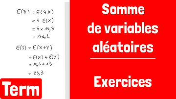 Exercices : Somme de variables aléatoires (avec espérance et variance)