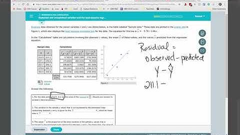 ALEKS: Explained and unexplained variation and the least-squares regression equation