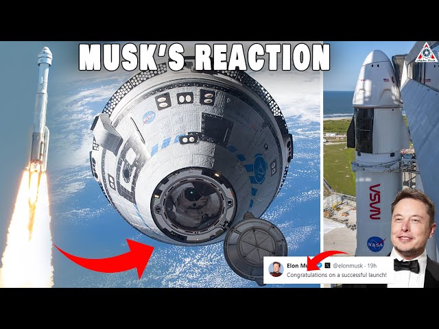 Elon Musk Just Reacted to Boeing Starliner 1st Crew Launch Helium Leaked ! class=