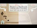 How To Paint A Bathtub Yourself | Bathroom Makeover On A Budget EP. 1