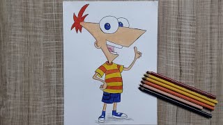 How To Draw Phineas Flynn From Phineas and Ferb screenshot 4