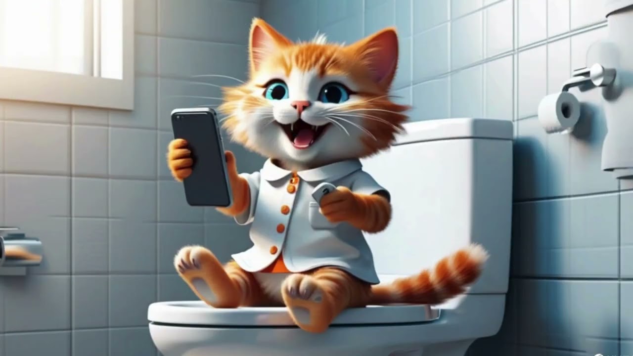 📱 My Phone, My Lifeline | 🔋 The Battery That Should Never Die | 🐱 Funniest Cat Cartoon!