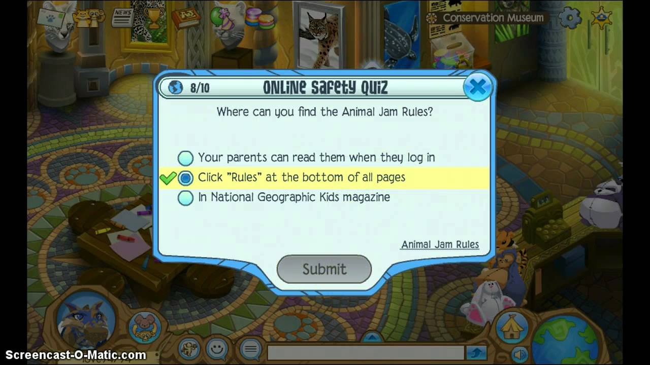 Animal Jam Safety Quiz YouTube