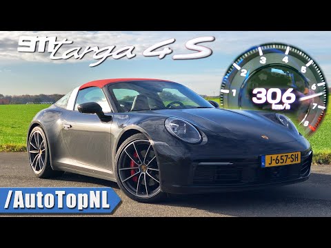 PORSCHE 911 992 TARGA 4S 304KMH ACCELERATION TOP SPEED & SOUND by AutoTopNL