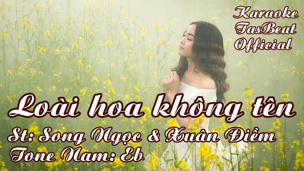 Karaoke Loài Hoa Không Tên Tone Nam | TAS BEAT