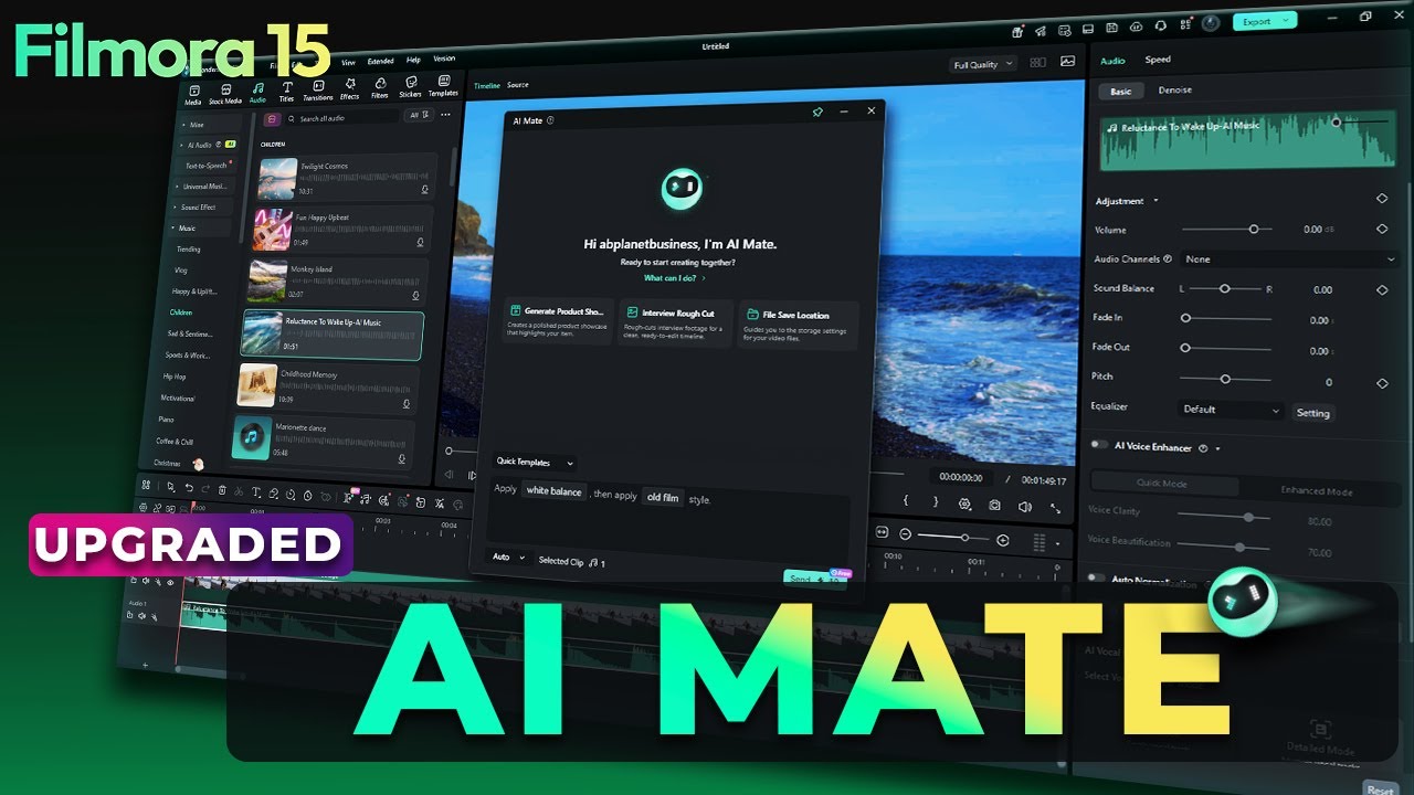 Edit Videos with AI Commands | Filmora 15 AI Mate Guide