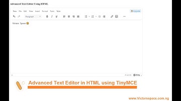 Advanced text editor in HTML using TinyMCE