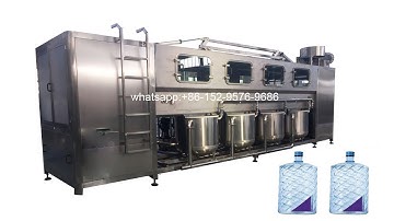 Full automatic 5 gallon water filling machine production process