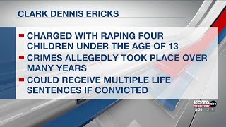 Man charged with raping 4 children under age 13
