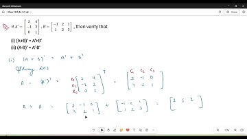 Ex 3.3 q3 Class 12 | Chapter 3 Matrices | Ex 3.3 Q3 Class 12 Math | by Ruchi