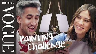 Alexa Chung vs Tan France: The Painting Challenge | Vogue Challenges | British Vogue