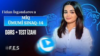 MİQ  | İBTİDAİ AZƏRBAYCAN DİLİ | ÜMUMİ SINAQ-14