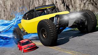 Flood Survival in Tiny &amp; Huge Cars! (BeamNG)
